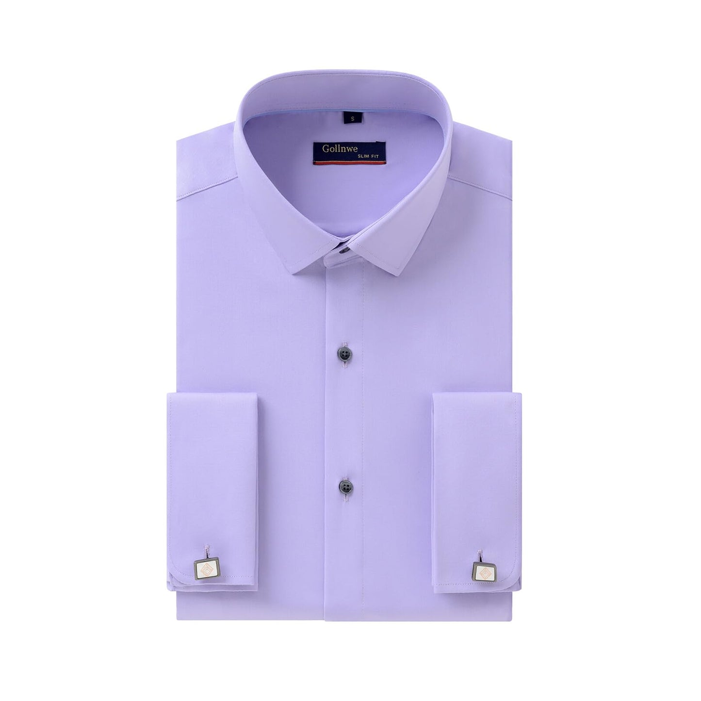 Gollnwe Men's Dress Shirt French Cuff