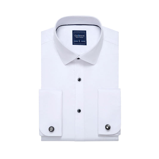 Gollnwe Men's Dress Shirt French Cuff