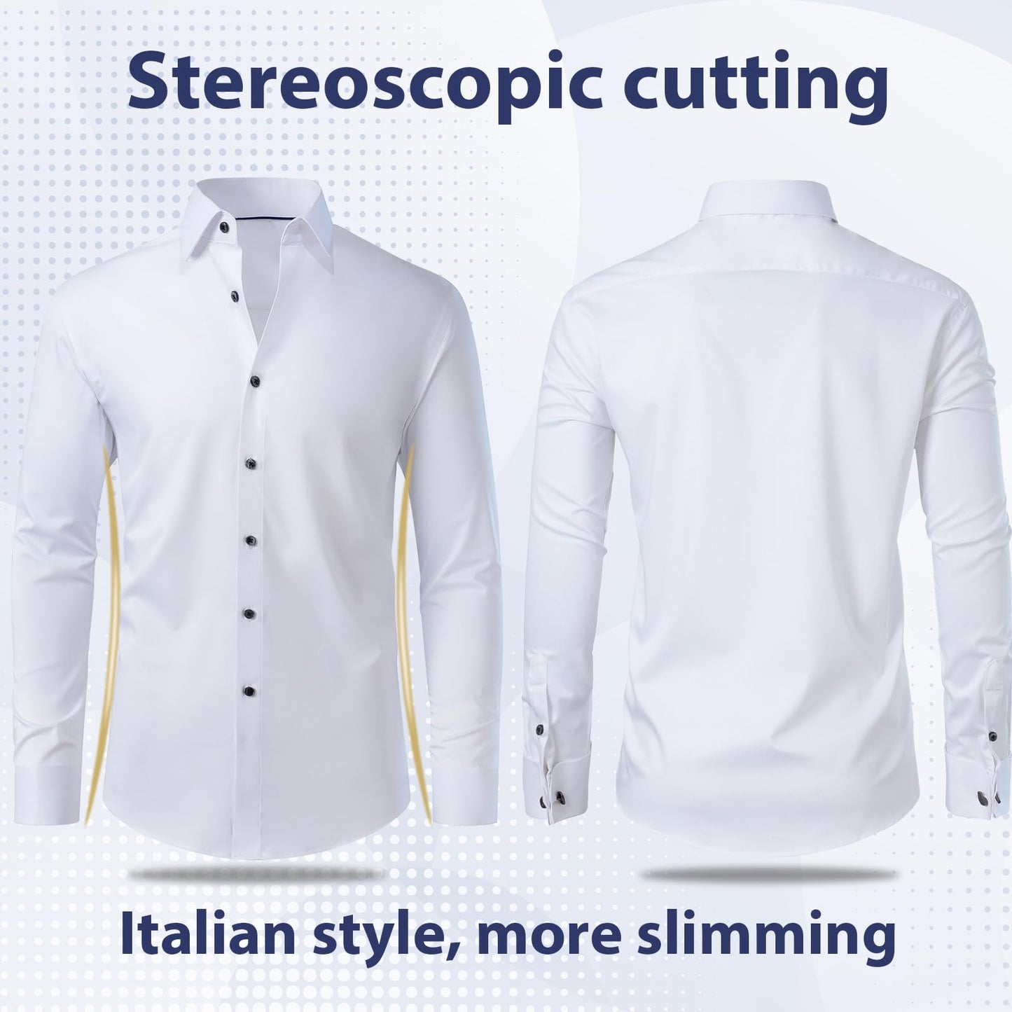 Gollnwe Men's Dress Shirt French Cuff