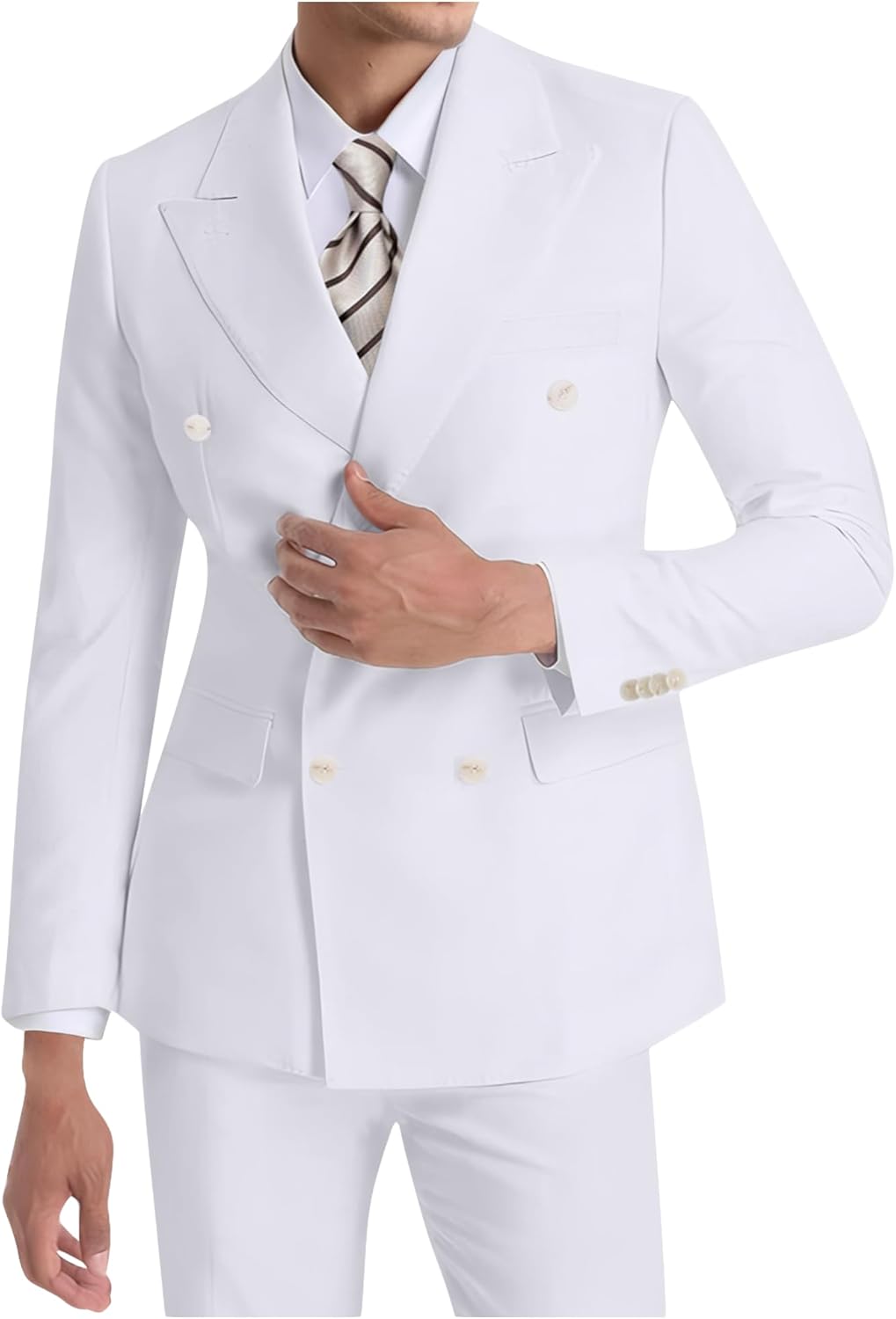 Mens Double Breasted Suit Slim Fit