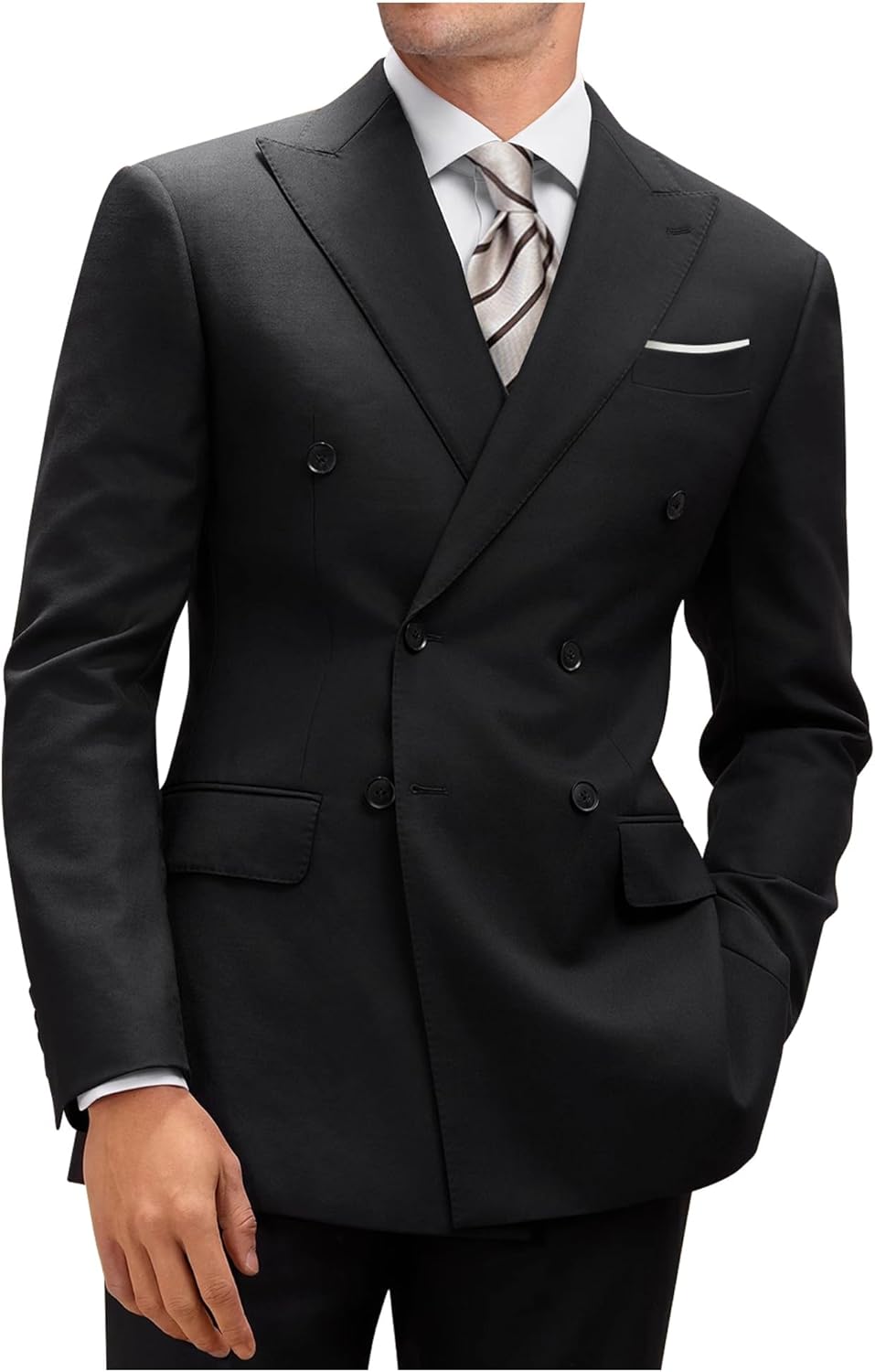 Mens Double Breasted Suit Slim Fit
