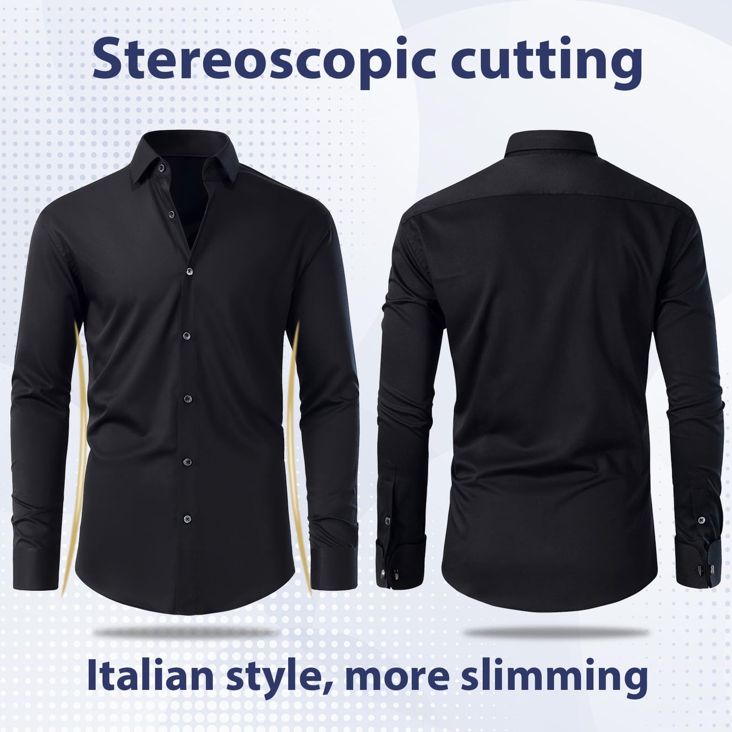 Gollnwe Men's Dress Shirt French Cuff