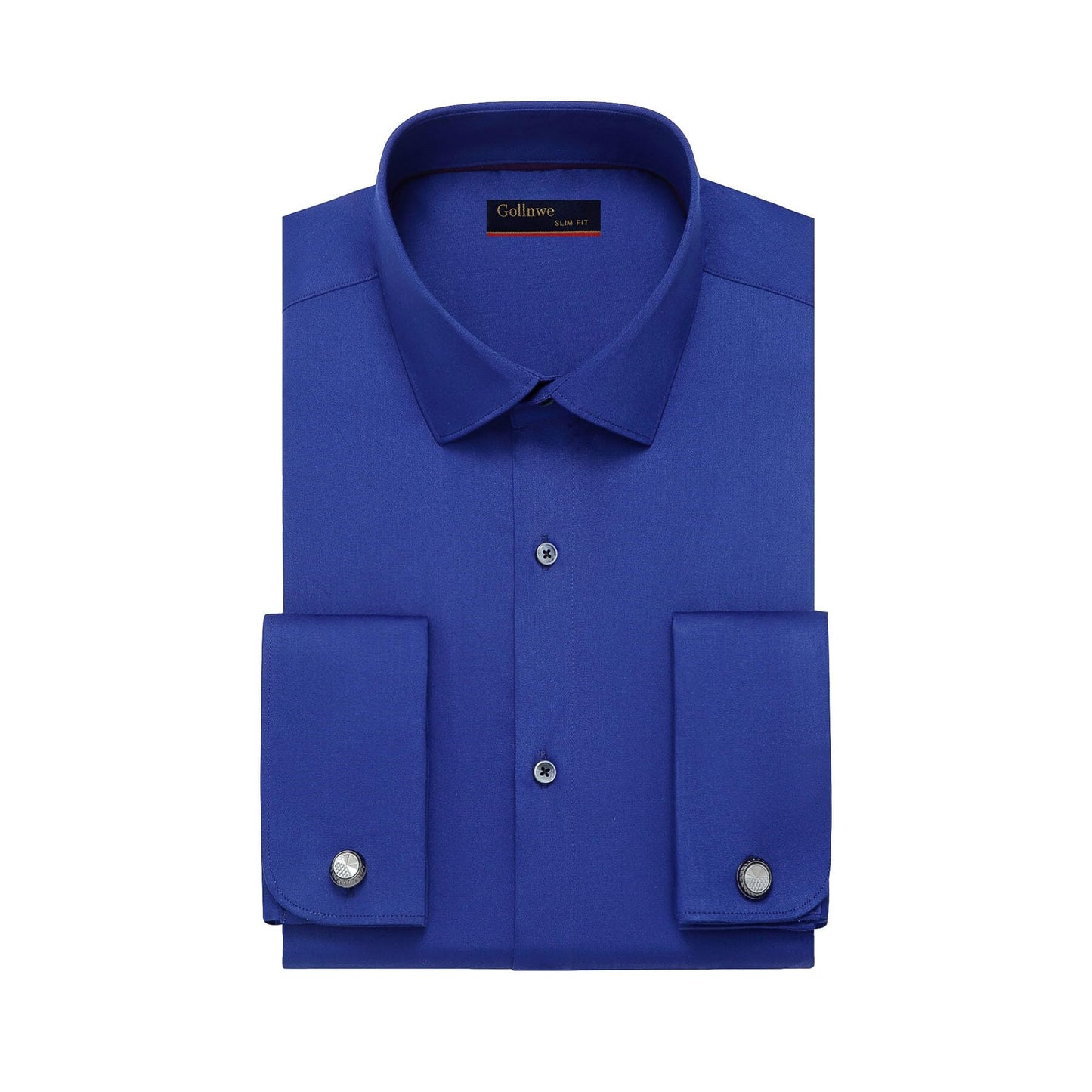 Gollnwe Men's Dress Shirt French Cuff