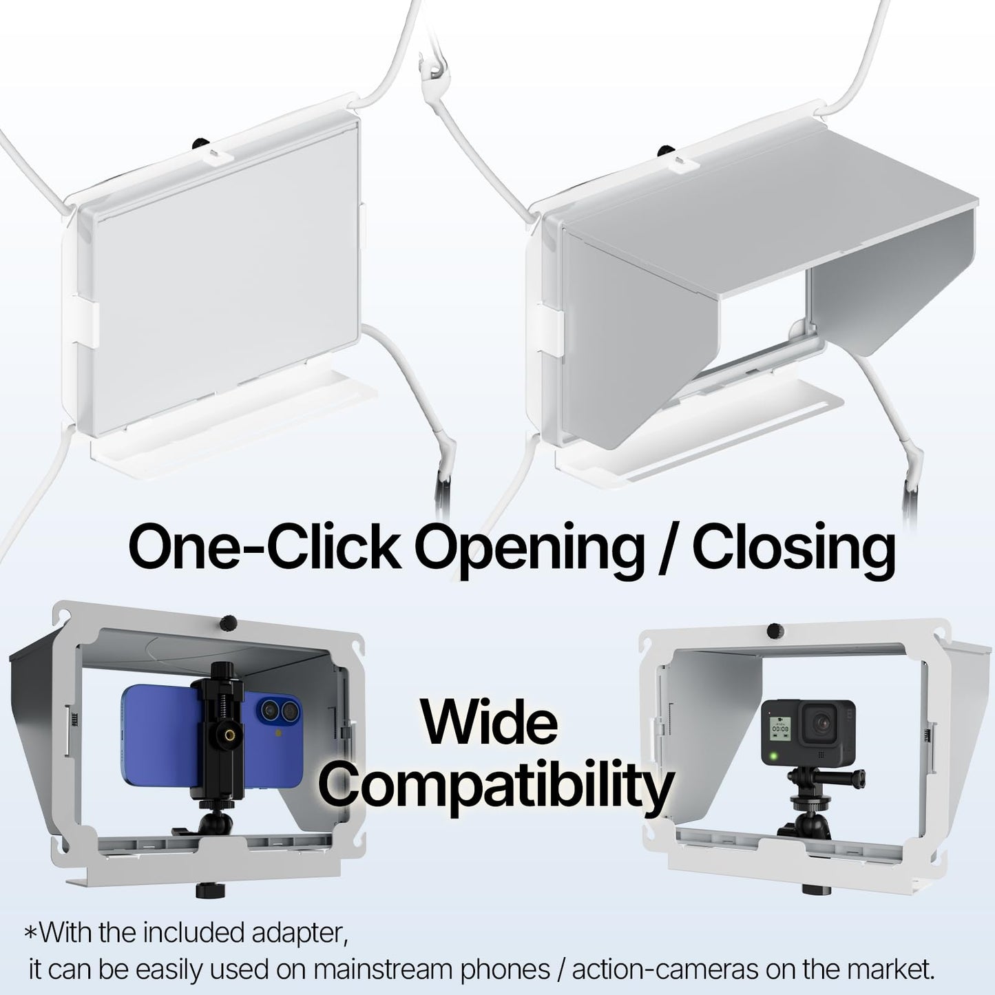 Cell Phone Fence Mount with Shade-Game Recording Mounting Kit.