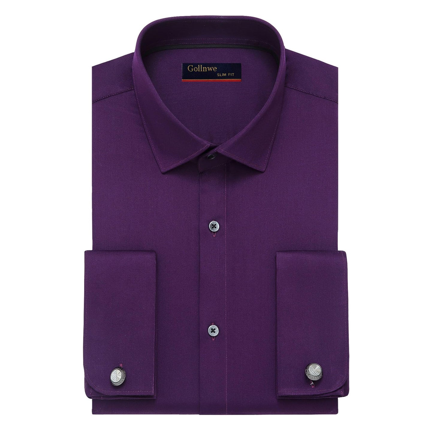 Gollnwe Men's Dress Shirt French Cuff